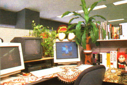 maryokuyummy:The offices of employees at Squaresoft, from Gamest March 15th,1996 issue.