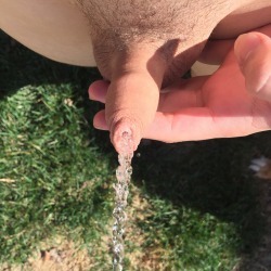 cutesoutherngay:  lonelywankerboy:  Peeing  Hot seeing that piss going through his foreskin like that. He could pull it back if he wants to, but he chooses not to as that could get ya hard. He let’s it flow naturally through his intact cock  Imagine