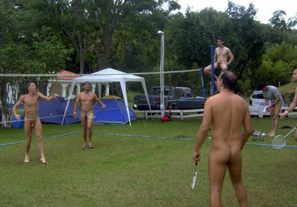 naked badminton