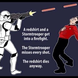 #stormtroopers #redshirt #starwars #startrek