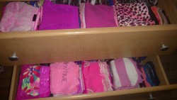 pantycollector:Dug some more pinks out of the middle drawer 