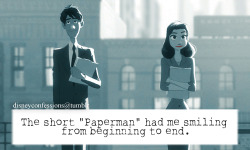 waltdisneyconfessions:  “The short “Paperman” had me smiling from beginning to end.”