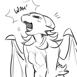 glacierclear:this started out as an ahegao sketch but then it turned into Myra whining about being hungry or something D’aww x3