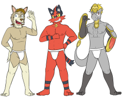 Alola PCA Team Timeskip - Jock VersionWanna see the guys without their outfits, well here ya go.