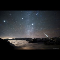 Geminid Fireball over Mount Balang China. #nasa #apod #space #astronomy #galaxy #universe #meteor