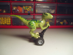 I was going to post pictures of the lego JW raptors, because they look cute and my stupid consumerist soul-tumor wants to collect themBut then i saw this random photo of a lego raptor riding a lego segwayand that’s pretty much perfect so