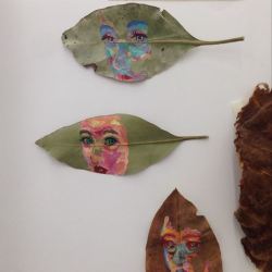 hannahlilycampbell:  Some recent self portraits on leaves 