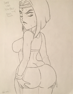 grimphantom2: ninsegado91:  jigglytoonsxxx: Random messy ass sketches. I’m thinking about turning one of them into a mini comic. Which one should it be? Raven or Amy would be nice  Work out more, Raven!  ;9