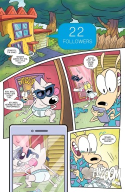 Spunky wearing Rocko&rsquo;s briefs in a comic page