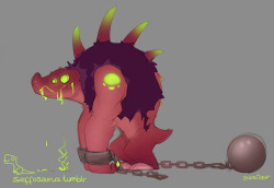 seffosaurus:  A really cartoony take on Acrid from Risk of Rain. Because it’s just that cool of a character.