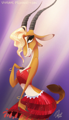 vivziepop:GAZELLE’S DESIGN WAS SO FANTASTIC! -and I love Shakira, this character is a blast to draw eughhh &lt;333333&lt;3