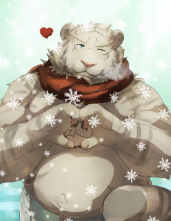 ralphthefeline:  HAPPY NEW YEAR GUYS~! Was gonna upload it yesterday but didn’t have time~! Thank you for your support as always~! So here is a pudgy tiger Ralph sending you a heard gesture~! 