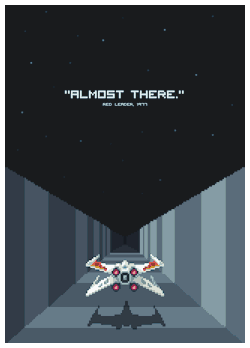 tiefighters:  &ldquo;Almost there.&rdquo; Red Leader, 1977Created &amp; submitted by mazeon 