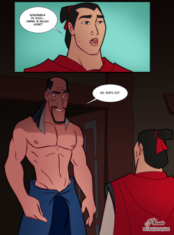 phaustokingdom:    Not here: Shang    I got inspired for this by some porn gifs I saw a few weeks ago. I thought it could be funny to make some pics with different characters using the same pattern. So this time it’s Shang’s turn for some quality