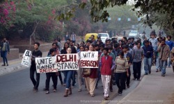 reenuka:  UNITE AGAINST RACISM  Via The Island Diaries, JNU, New Delhi.