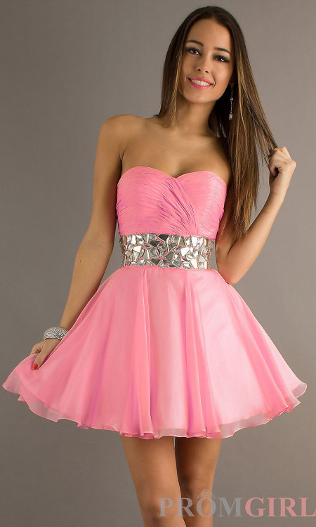 Sexy light pink short prom dresses hot pics