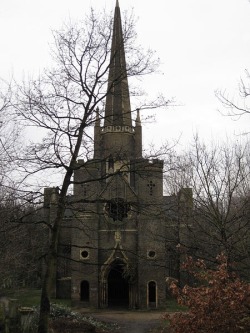 clavicle-moundshroud:  The abandoned Abney Park Chapel at the Abney Park Cemetery in the borough of Hackney,London, England.