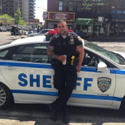 hyper-masculine:    New York City Sheriff’s Deputy Miguel Pimentel [article link] Hot New York City Cop Goes Viral   HYPER-MASCULINE ♂► http://hyper-masculine.tumblr.com/ ◄   