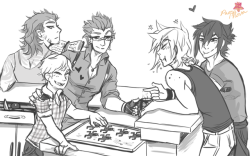 paopunova:  Prompto: Your cookies are going to make me break my diet!Gladio: Don’t pretend you have self-restraint now…Talcott: They’re still not as good as Ignis’s…@heyjealousyyy requested Talcott and Cactaur Cookies! So I delivered. Its sketchy