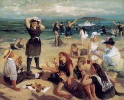 lyghtmylife:  John Sloan [American Ashcan School Painter, 1871-1951] South Beach Bathers1907-08Oil on canvas26 x 31 3/4 in. (66 x 80.6 cm)Walker Art Center, Minneapolis, USA 