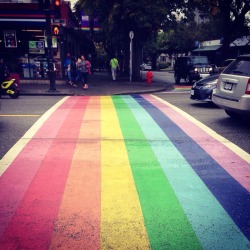 soulsearchinggal:  Even the crosswalks are gay in Vancouver, BC