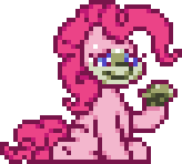 &gt;Pinkie eating terrible muffins.(Orig)(4x)Edit: minor fix with transparent pixels.