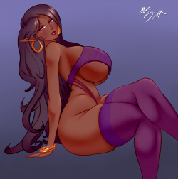therealfunk:  mrsithums: Drawing I did of @therealfunk‘s OC Vanessa. Thanks for all the help/support, and I hope you like it my dude.  HELL YEEEEThank you @mrsithums!! You made her busty+curvy and and overall so luscious!! Bravo!!