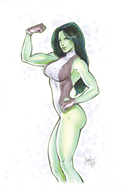 roboris-per-scientia:  She Hulk original art by *Elias-Chatzoudis