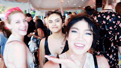betty-and-jughead:  the adorable Riverdale cast Ross, Casey, Lili &amp; Cami at Coachella on Janina Vela’s vlog ~