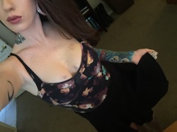 hermoonwizard:  hismoonfaerie:  Kind of a different post because I don’t think any of you have seen me clothed😹  I feel cute💕 Can’t wait to see what people at the grocery store think of my titty hickies🐭  She’s so perty 🐶🐶🐶🐶