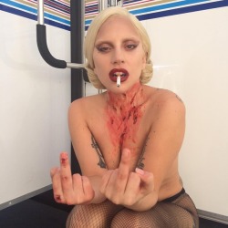 goddess-of-hookers:      Lady Gaga as ‘The Countess’ on set of American Horror Story: Hotel