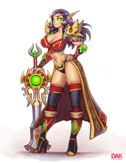 darkartskai:  Commission for a WoW blood elf Raethal! Brings me back to the days I played WoW as a blood elf myself :D 