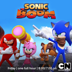 the-eagle-atarian:  sonicthehedgehog:  Hanging on the edge of tomorrow: more Sonic Boom episodes! Catch a full  hour of blue blur goodness this Friday from 8-9am, on Cartoon Network.   