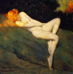fleurdulys:  Sleeping Nude - Warren B. Davis 1915 