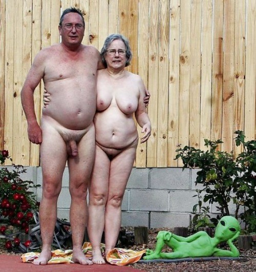 Photos of naked grannies in the garden