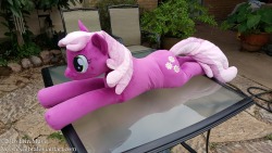 neysanight: Cheerilee Large Lifesize Cuddle Plush I’ve always wanted to make teacher pony ;)Her body is stuffed a little on the softer side. Her mane and tail are a lot softer. I’m leaning towards more snugglable results lately.The back part of her