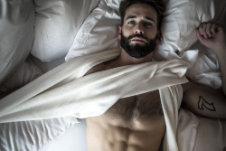 landissmithers:  RESERVATIONS : LEVI SEVEN (white sheets) a photo series on the last place we can be anonymous. the hotel room. this series focuses on model Levi Jackson, in the Standard Hotel, the Highline, New York City, New York. photographed by
