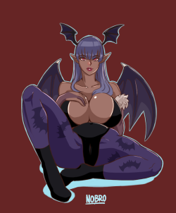 therealfunk: nobromaman:  Vannessa in Morrigan cosplay. I love the work of @therealfunk and tried to emulate his style and drawn some fanart of his curvy Vanessa. Hope you guys like it.   TWITTER | PICZEL   YES I LOVE IT.I get asked about putting Vanessa