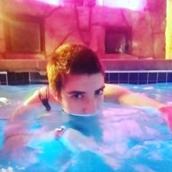 Pretty much all my pics at Colossalcon East have been me trying to recreate the partially submerged smizing photoshoot from ANTM. (at Kalahari Resorts)