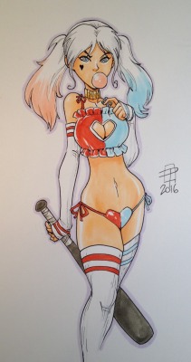 callmepo:  Happy Valentine’s Day PUDDIN!A little Margot Robbie version of Harley Quinn plus a variation of Neko Lingerie, and VOILA!