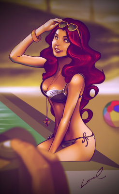 league-of-legends-sexy-girls:  - Miss Fortune - by laurasardinha 