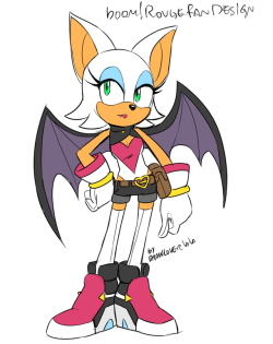 drawloverlala:i know Rouge won’t be part of Sonic Boom, but i wanted to update that Boom!redesign i did for her a time ago, hope you like this one! 