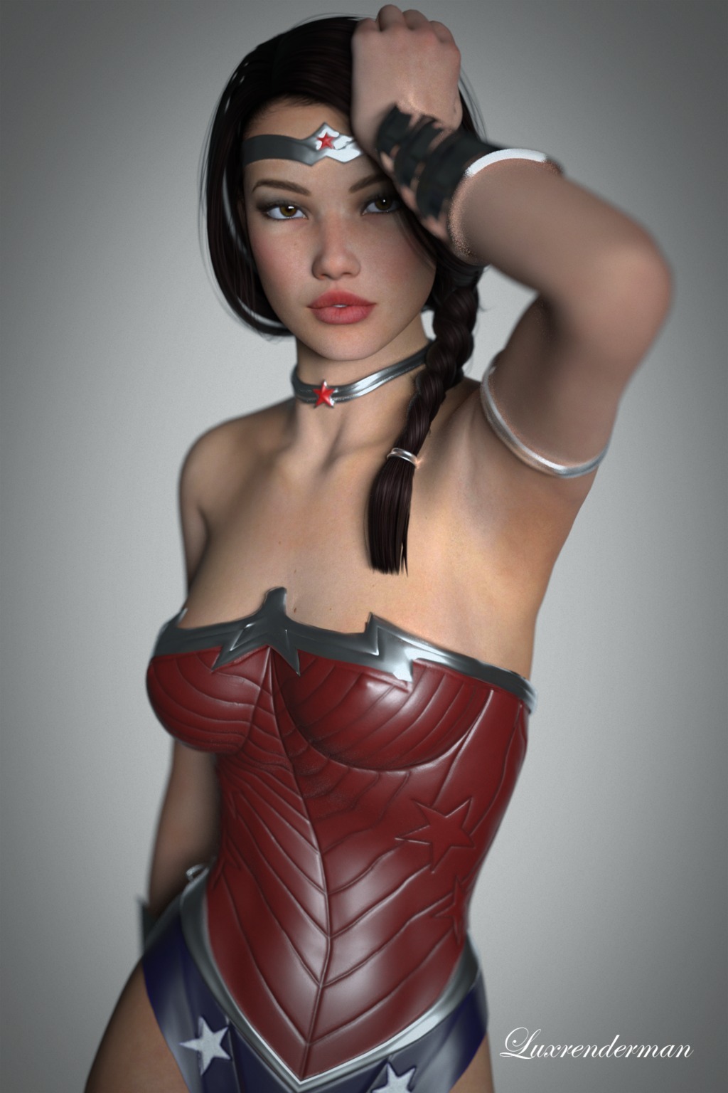 Sexy power girl cosplay