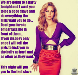  Could you please make one with Jennifer Lawrence and make it femdom, ball busting, and public? If not that&rsquo;s cool.  