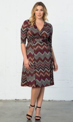 beautiful-real-women:  Essential Wrap Dress - Chevron Mix Print