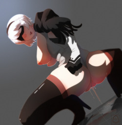 spookiarts:  2B from NeiR: AutomataOIL LEAK!Thanks for peeping all &lt;3So what’s next? Send me a request :3
