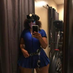 thequeencherokeedass:  Freeze your under arrest 👮🏿‍♀️ waiting on u to hurry up home and let’s play 👮🏿‍♀️!! Clubcherokeedass.com