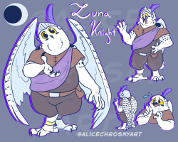 alicechrosnyart:  Luna “Loona” Knight My new DnD character, a Snowy Aarakocra! She’ll be taking King Sunny’s place since he needs to return to the Sol Kingdom. Gentle and loyal to a fault, she’s a fluffy friend that can go fierce if she’s