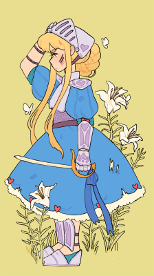 princessprincesscomic: Paladin Sadie. I just really wanted to draw a girlknight who was also super girly and frilly! 
