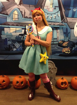 arythusa:  Happy Halloween! I dressed up as the main character from the show that I work on, Star vs. the Forces of Evil.